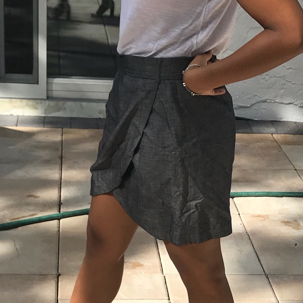 Grey high waist skirt